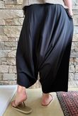 Oscar Asymmetric Hareem Skirt Pant Black